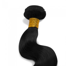 Load image into Gallery viewer, PREMIUM QUALITY LUXE WEFT 16-26 Inches Body Wave Coloured 100% Virgin Remy Human Hair Colour 1 Jet Black
