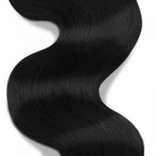 Load image into Gallery viewer, PREMIUM QUALITY LUXE WEFT 16-26 Inches Body Wave Coloured 100% Virgin Remy Human Hair Colour 1 Jet Black