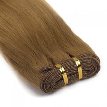Load image into Gallery viewer, PREMIUM QUALITY LUXE WEFT 16-26 Inches Straight Coloured Remy Human Hair Colour 27 Strawberry Blonde