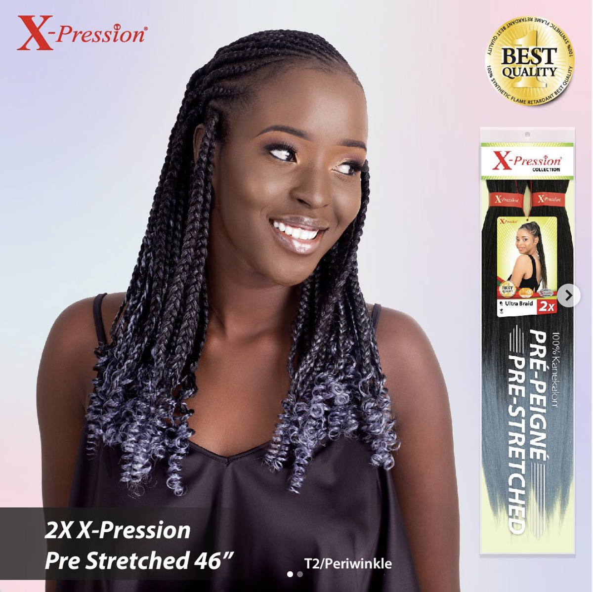 NEW X-pression Ultra Braid Pre-Stretched 46 inches – www