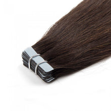 Load image into Gallery viewer, PREMIUM QUALITY 16-24 Inches Straight Nail Tip Remy Human Hair Extensions colour #2 Darkest brown