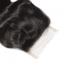 Load image into Gallery viewer, PREMIUM QUALITY 10-20 Inch 4" x 4" Body Wave Free Part Lace Closure #1B Natural Black