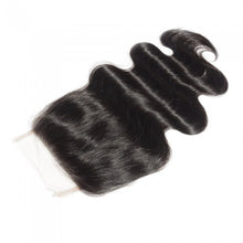 Load image into Gallery viewer, PREMIUM QUALITY 10-20 Inch 4" x 4" Body Wave Free Part Lace Closure #1B Natural Black