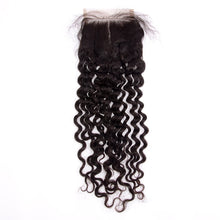 Load image into Gallery viewer, PREMIUM QUALITY 10-20 Inch 4" x 4" Italian Curly Free Parted Lace Closure #1B Natural Black