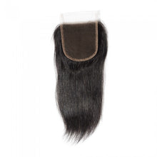 Load image into Gallery viewer, PREMIUM QUALITY 10-20 Inch 4" x 4" Straight Free Part Lace Closure #1B Natural Black