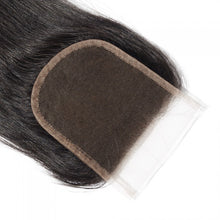 Load image into Gallery viewer, PREMIUM QUALITY 10-20 Inch 4" x 4" Straight Free Part Lace Closure #1B Natural Black