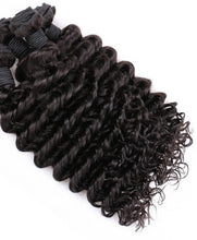 Load image into Gallery viewer, PREMIUM QUALITY 10-30 Inches Deep wave 100% Indian Human Hair Colour 1B Natural Black