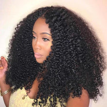 Load image into Gallery viewer, 10AA GRADE QUALITY 10-28 Inches Kinky Curly 100% Brazilian Human Hair 1B Natural Black