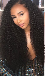 PREMIUM QUALITY 10-30 Inches Kinky Curly 100% Brazilian Human Hair 1B Natural Black