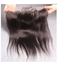 Load image into Gallery viewer, PREMIUM QUALITY 10-20 Inches 13&quot; x 4&quot; Straight Free Part Full frontal Lace Closure #1B Natural Black
