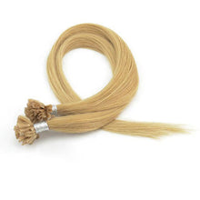 Load image into Gallery viewer, PREMIUM QUALITY 16-24 Inches Straight Nail Tip Remy Human Hair Extensions colour #27 Strawberry Blonde
