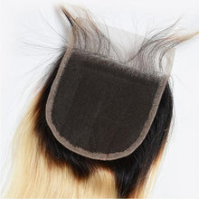 Load image into Gallery viewer, PREMIUM QUALITY 10-16 Inches 4&quot; x 4&quot; Free Part Straight Lace Closure #1B/613
