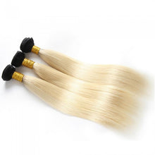 Load image into Gallery viewer, PREMIUM QUALITY LUXE WEFT 16-24 Inches Ombre Human Hair Colour #1B/613 Straight
