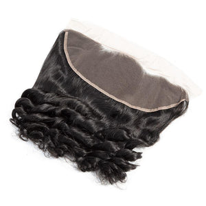 Loose wave full frontal closure 13x4 width, ear to ear.