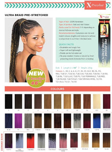 NEW X-pression Ultra Braid Pre-Stretched 46 inches