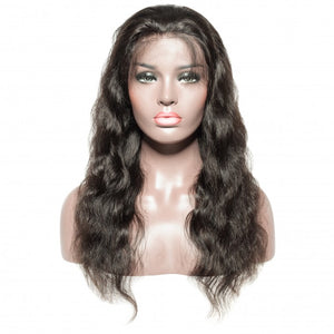 PREMIUM QUALITY #1B  10 - 22 Inches 13"x6" Silk Straight Frontal Lace Wig
