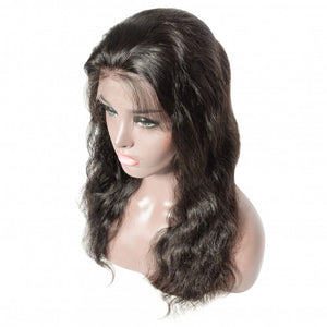 PREMIUM QUALITY #1B  10 - 22 Inches 13"x6" Silk Straight Frontal Lace Wig