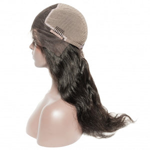 PREMIUM QUALITY #1B  10 - 22 Inches 13"x6" Silk Straight Frontal Lace Wig