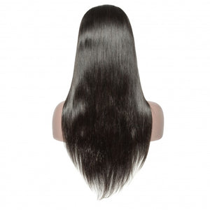 PREMIUM QUALITY #1B  10 - 22 Inches 13"x6" Silk Straight Frontal Lace Wig