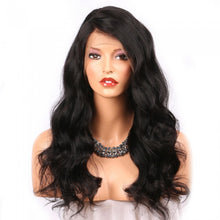 Load image into Gallery viewer, PREMIUM QUALITY #1B  Bleached knots 360 Lace Frontal Wig 150% Density Body Wave Virgin Hair
