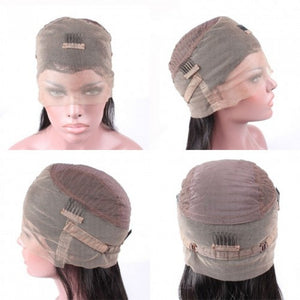 PREMIUM QUALITY #1B  360 Lace Lace Wig 14-24 Inches Straight Brazilian hair