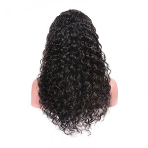 PREMIUM QUALITY #1B 360 Lace Frontal wig 14-24 inches Water wavy Virgin Hair
