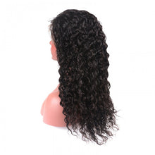 Load image into Gallery viewer, PREMIUM QUALITY #1B 360 Lace Frontal wig 14-24 inches Water wavy Virgin Hair
