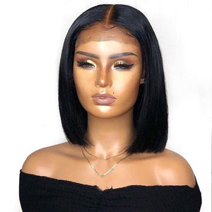 PREMIUM QUALITY #1B HD Undetectable Transparent Straight Lace Front Wig