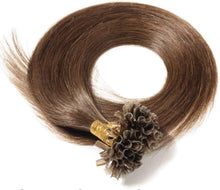 Load image into Gallery viewer, PREMIUM QUALITY 16-24 Inches Straight Nail Tip Remy Human Hair Extensions colour #4 Chocolate brown
