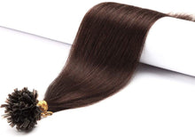 Load image into Gallery viewer, PREMIUM QUALITY 16-24 Inches Straight Nail Tip Remy Human Hair Extensions colour #4 Chocolate brown
