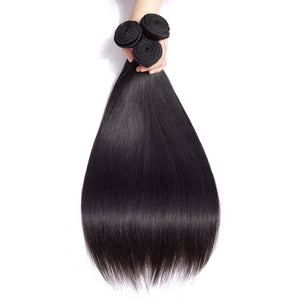 PREMIUM QUALITY 10-30 Inches Straight 100% Virgin Indian Hair 1B Natural Black