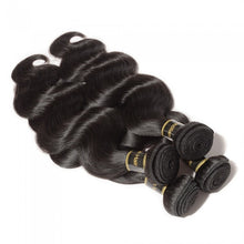 Load image into Gallery viewer, PREMIUM QUALITY 10-30 inches 100% Virgin Brazilian Human Hair Body wave weave 1B Natural black
