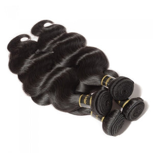 PREMIUM QUALITY 10-30 inches 100% Virgin Brazilian Human Hair Body wave weave 1B Natural black