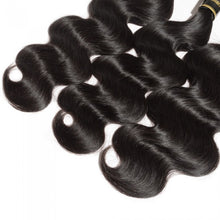 Load image into Gallery viewer, PREMIUM QUALITY 10-30 inches 100% Virgin Brazilian Human Hair Body wave weave 1B Natural black
