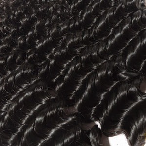 PREMIUM QUALITY 10-30 inches Brazilian Deep wave 100% Virgin  Human Hair Colour 1B Natural Black