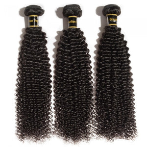 PREMIUM QUALITY 10-30 Inches Kinky Curly 100% Brazilian Human Hair 1B Natural Black