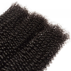 PREMIUM QUALITY 10-30 Inches Kinky Curly 100% Brazilian Human Hair 1B Natural Black