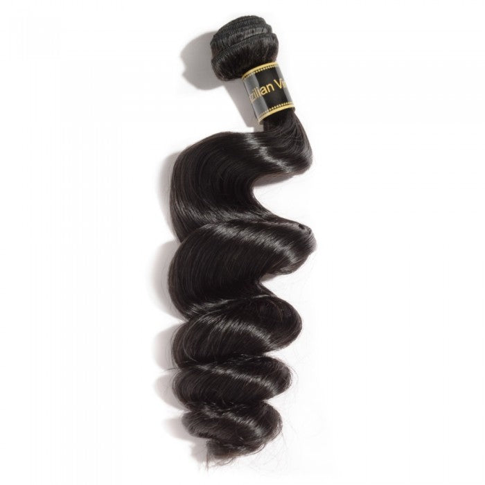 PREMIUM QUALITY 10-30 Inches Loose Wave 100% Brazilian Human Hair Colour 1B Natural Black