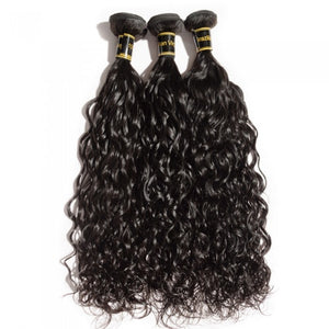 PREMIUM QUALITY 10-30 Inches Natural Wavy 100% Brazilian Human Hair 1B Natural Black