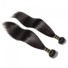 Load image into Gallery viewer, PREMIUM QUALITY 10-30 Inches 100% Virgin straight Brazilian human hair weave 1B Natural colour
