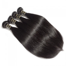 Load image into Gallery viewer, PREMIUM QUALITY 10-30 Inches 100% Virgin straight Brazilian human hair weave 1B Natural colour
