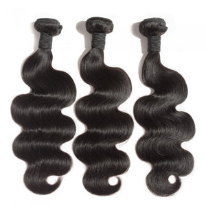 PREMIUM QUALITY 10-30 Inches Body Wave 100% Indian Human Hair Colour 1B Natural Black