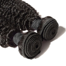 Load image into Gallery viewer, 10AA GRADE QUALITY 10-28 Inches Kinky Curly 100%  Indian Hair 1B Natural Black
