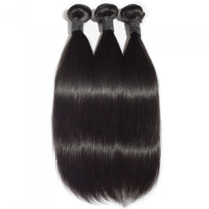 PREMIUM QUALITY 10-30 Inches Straight 100% Virgin Indian Hair 1B Natural Black