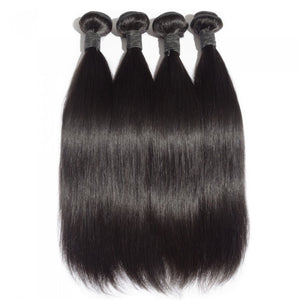 PREMIUM QUALITY 10-30 Inches Straight 100% Virgin Indian Hair 1B Natural Black