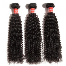 Load image into Gallery viewer, PREMIUM QUALITY 10-30 Inches Kinky Curly 100% Malaysian Human Hair 1B Natural Black

