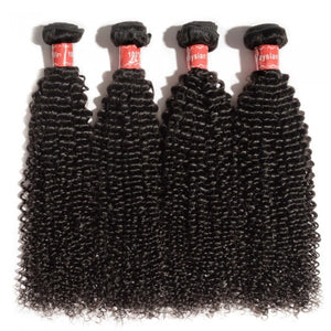 PREMIUM QUALITY 10-30 Inches Kinky Curly 100% Malaysian Human Hair 1B Natural Black