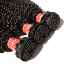 Load image into Gallery viewer, PREMIUM QUALITY 10-30 Inches Kinky Curly 100% Malaysian Human Hair 1B Natural Black
