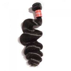 PREMIUM QUALITY 10-30 Inches Loose Wave 100% Malaysian Human Hair 1B Natural Black