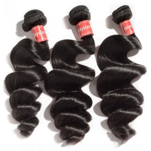 Load image into Gallery viewer, PREMIUM QUALITY 10-30 Inches Loose Wave 100% Malaysian Human Hair 1B Natural Black
